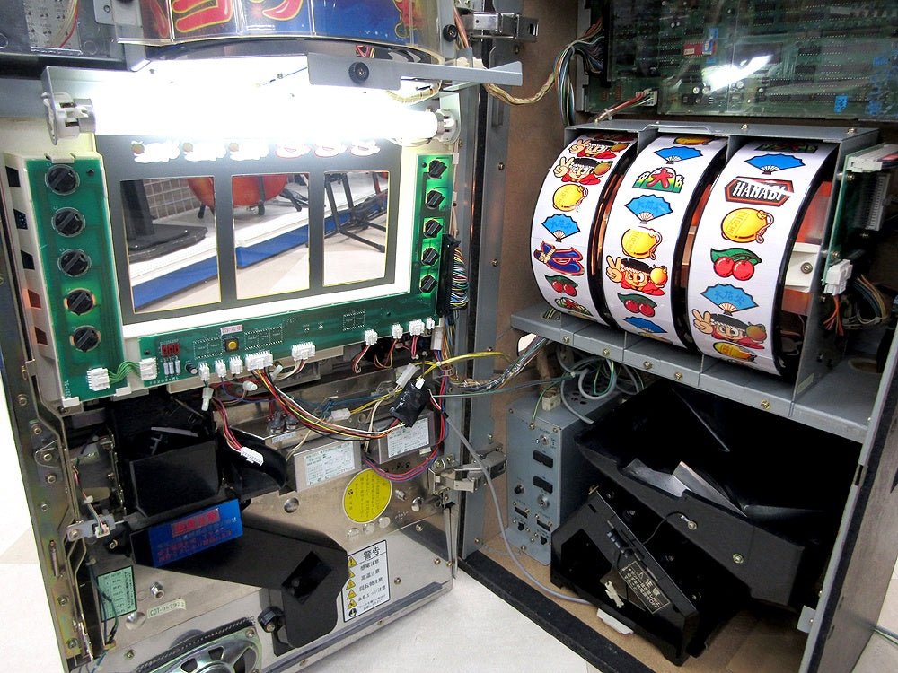 パチスロ実機 アルゼ 大花火 スロット コイン不要機搭載 100V電源対応 Vol調節有 個人宅配送可能 - 安心保証・業界最安値の販売 福助