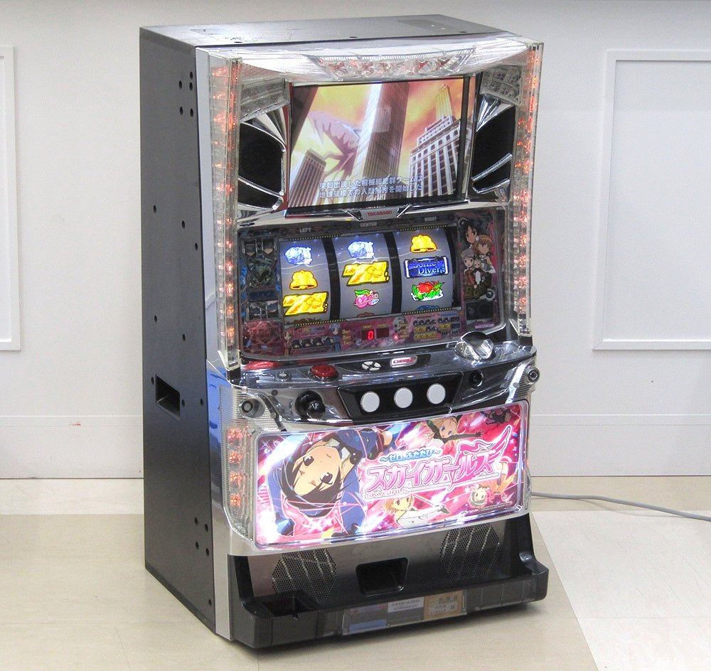 パチスロ実機 高砂 スカイガールズ～ゼロ、ふたたび～ コイン機 100V対応 Vol調節有 - 電動工具・楽器・ブランド・住設家電も総合リユース｜リサイクルショップ福助