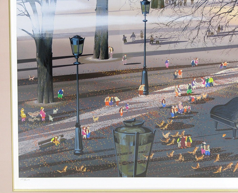 ヒロヤマガタ『猫たちのバラード』15号 シルクスクリーン 直筆サイン入り 152/250 版画 絵画 - 安心保証・業界最安値の販売 福助