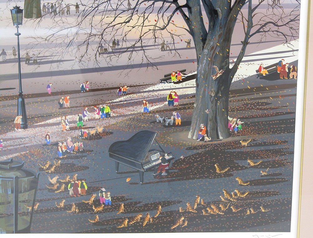 ヒロヤマガタ『猫たちのバラード』15号 シルクスクリーン 直筆サイン入り 152/250 版画 絵画 - 安心保証・業界最安値の販売 福助