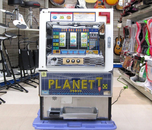 パチスロ実機 日活興業/山佐 プラネットⅡ 1.5号機 レトロ台 スロット コイン機 PLANETT 100V対応 基本動作確認済み - 安心保証・業界最安値の販売 福助