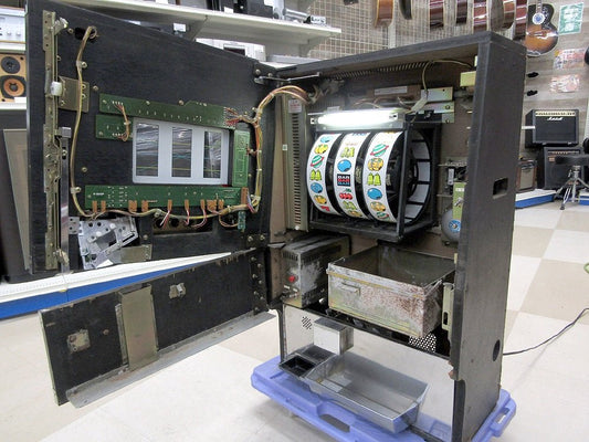 パチスロ実機 日活興業/山佐 プラネットⅡ 1.5号機 レトロ台 スロット コイン機 PLANETT 100V対応 基本動作確認済み - 安心保証・業界最安値の販売 福助