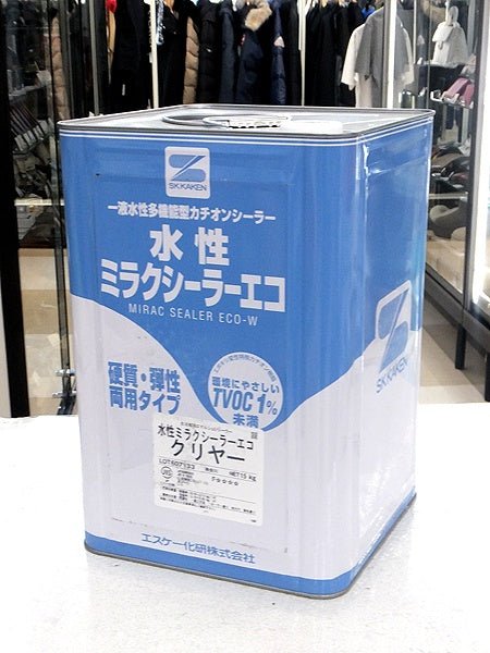 エスケー化研 水性ミラクシーラーエコ クリヤー 15kg 硬質・弾性 両用タイプ - 電動工具・楽器・ブランド・住設家電も総合リユース｜リサイクルショップ福助