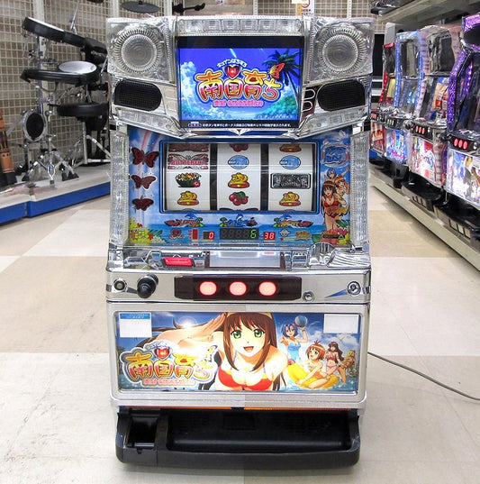 パチスロ実機 オリンピア キュインぱちすろ 南国育ち 1st vacation コイン不要機搭載 100V対応 Vol調節有 - 電動工具・楽器・ブランド・住設家電も総合リユース｜リサイクルショップ福助