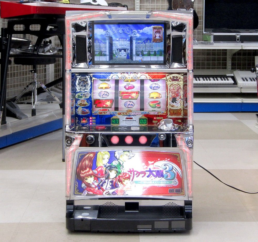 パチスロ実機 サミー サクラ大戦3 ～巴里は燃えているか～ コイン不要機搭載 100V対応 Vol調節有 スロット - 電動工具・楽器・ブランド・住設家電も総合リユース｜リサイクルショップ福助