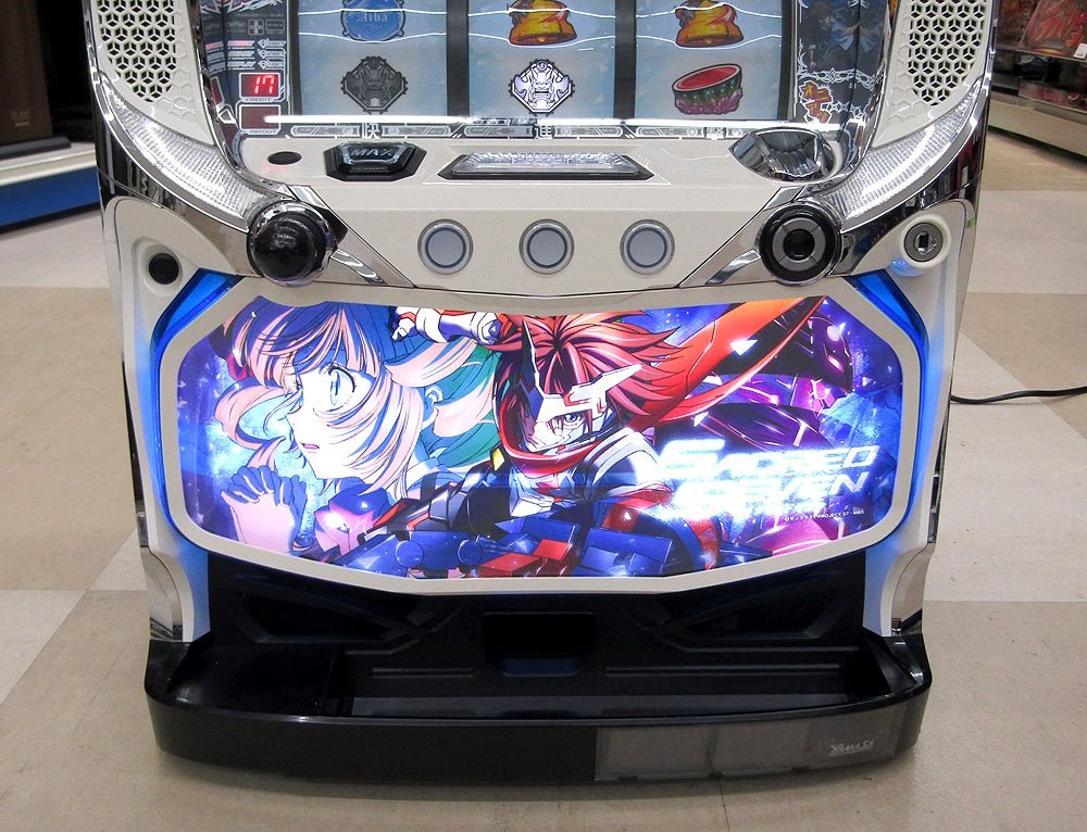 パチスロ実機 山佐 セイクリッドセブン スロット 5号機 コイン不要機搭載 100V(家庭用電源)対応 Vol調節有 - 安心保証・業界最安値の販売 福助