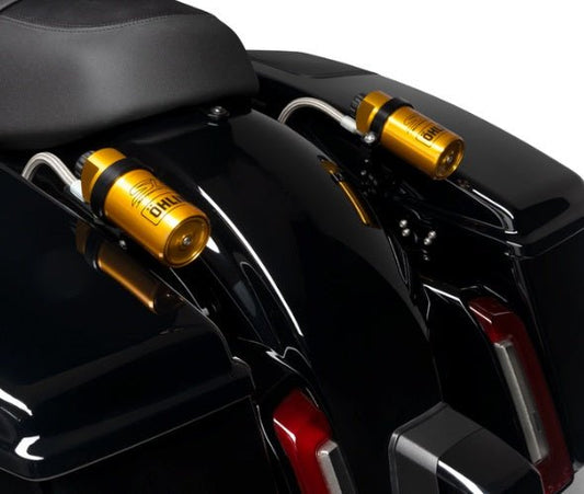 ハーレー純正 スクリーミンイーグル/オーリンズ リモートリザーバーリアショック ゴールド 54000351 - 安心保証・業界最安値の販売 福助