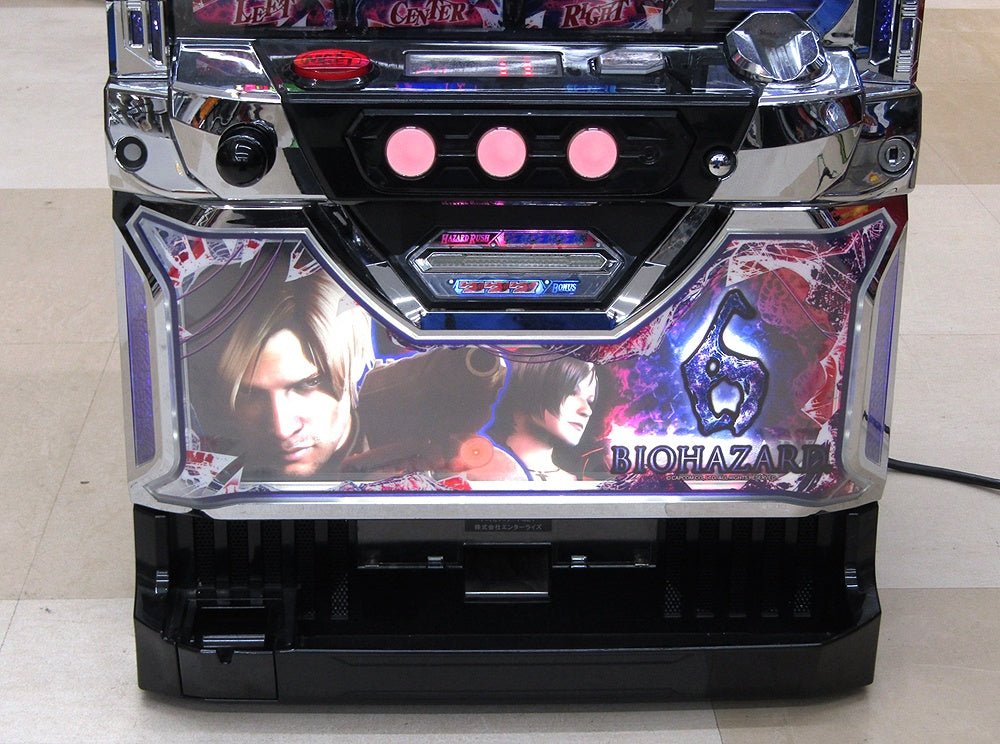 パチスロ実機 バイオハザード6 コイン不要機付き 家庭用電源対応 ボリューム調節有 スロット - 安心保証・業界最安値の販売 福助