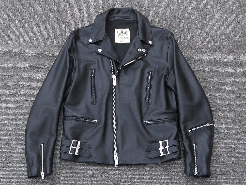 666 ライダースジャケット ＃38 ブラック LJM-1TF ステアハイド 牛革 タイトフィット サイドベルト ブラック トリプルシックス - 電動工具・楽器・ブランド・住設家電も総合リユース｜リサイクルショップ福助