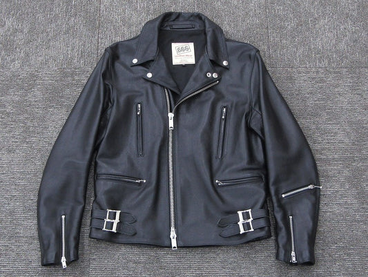 666 ライダースジャケット ＃38 ブラック LJM-1TF ステアハイド 牛革 タイトフィット サイドベルト ブラック トリプルシックス - 電動工具・楽器・ブランド・住設家電も総合リユース｜リサイクルショップ福助