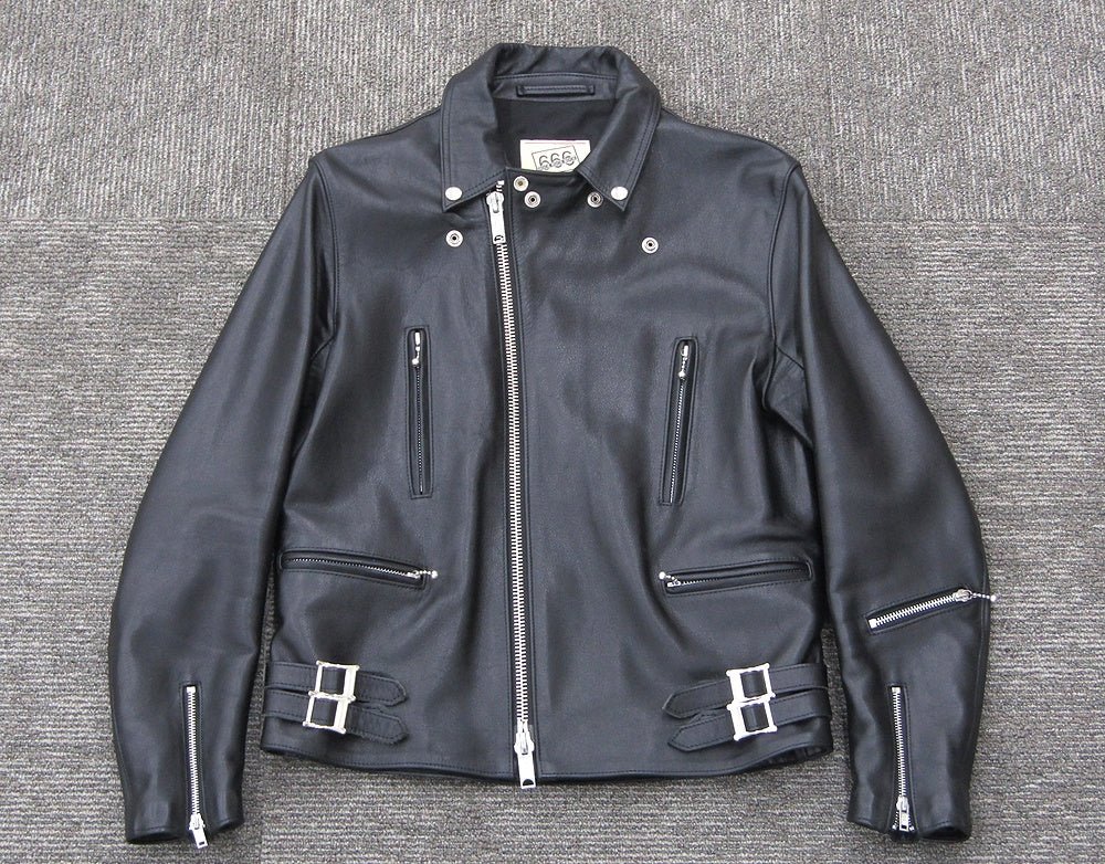 666 ライダースジャケット ＃38 ブラック LJM-1TF ステアハイド 牛革 タイトフィット サイドベルト ブラック トリプルシックス - 電動工具・楽器・ブランド・住設家電も総合リユース｜リサイクルショップ福助