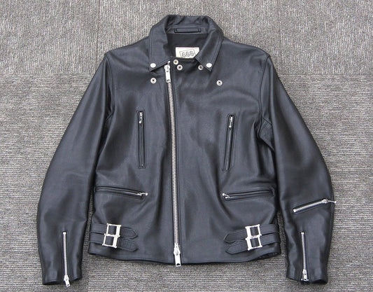 666 ライダースジャケット ＃38 ブラック LJM-1TF ステアハイド 牛革 タイトフィット サイドベルト ブラック トリプルシックス - 電動工具・楽器・ブランド・住設家電も総合リユース｜リサイクルショップ福助
