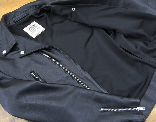 666 ライダースジャケット ＃38 ブラック LJM-1TF ステアハイド 牛革 タイトフィット サイドベルト ブラック トリプルシックス - 電動工具・楽器・ブランド・住設家電も総合リユース｜リサイクルショップ福助