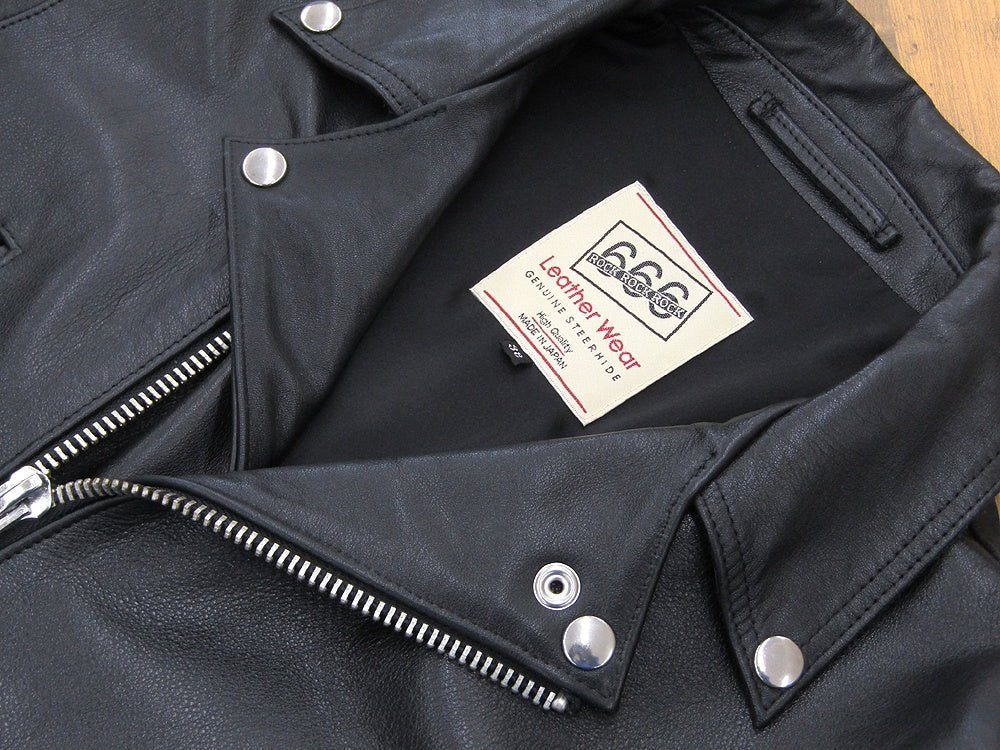666 ライダースジャケット ＃38 ブラック LJM-1TF ステアハイド 牛革 タイトフィット サイドベルト ブラック トリプルシックス - 電動工具・楽器・ブランド・住設家電も総合リユース｜リサイクルショップ福助