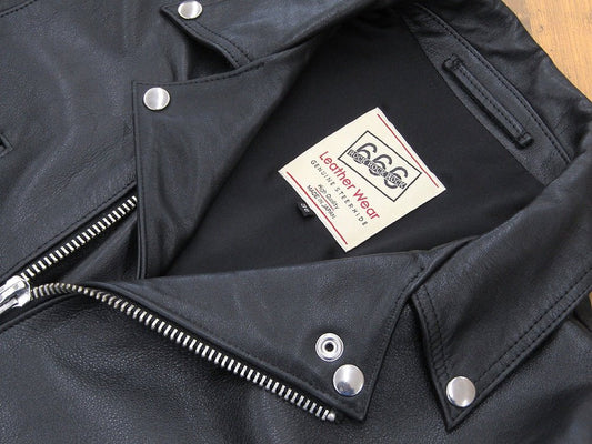 666 ライダースジャケット ＃38 ブラック LJM-1TF ステアハイド 牛革 タイトフィット サイドベルト ブラック トリプルシックス - 電動工具・楽器・ブランド・住設家電も総合リユース｜リサイクルショップ福助