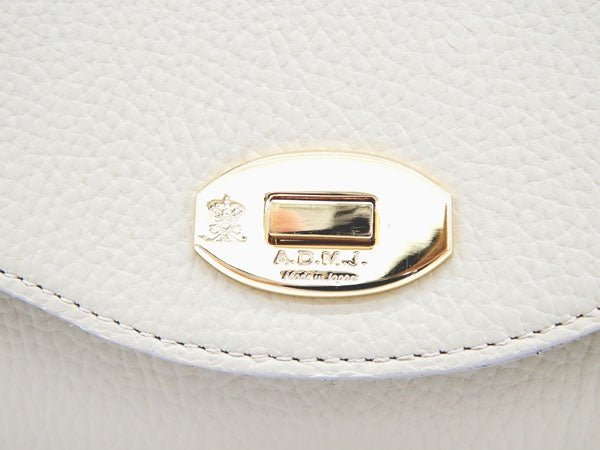 A.D.M.J レザーショルダーバッグ ターンロック 牛革 - 安心保証・業界最安値の販売 福助