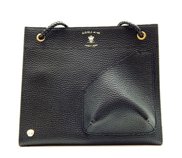 A.D.M.J レザー ハンドバッグ ブラック - 安心保証・業界最安値の販売 福助