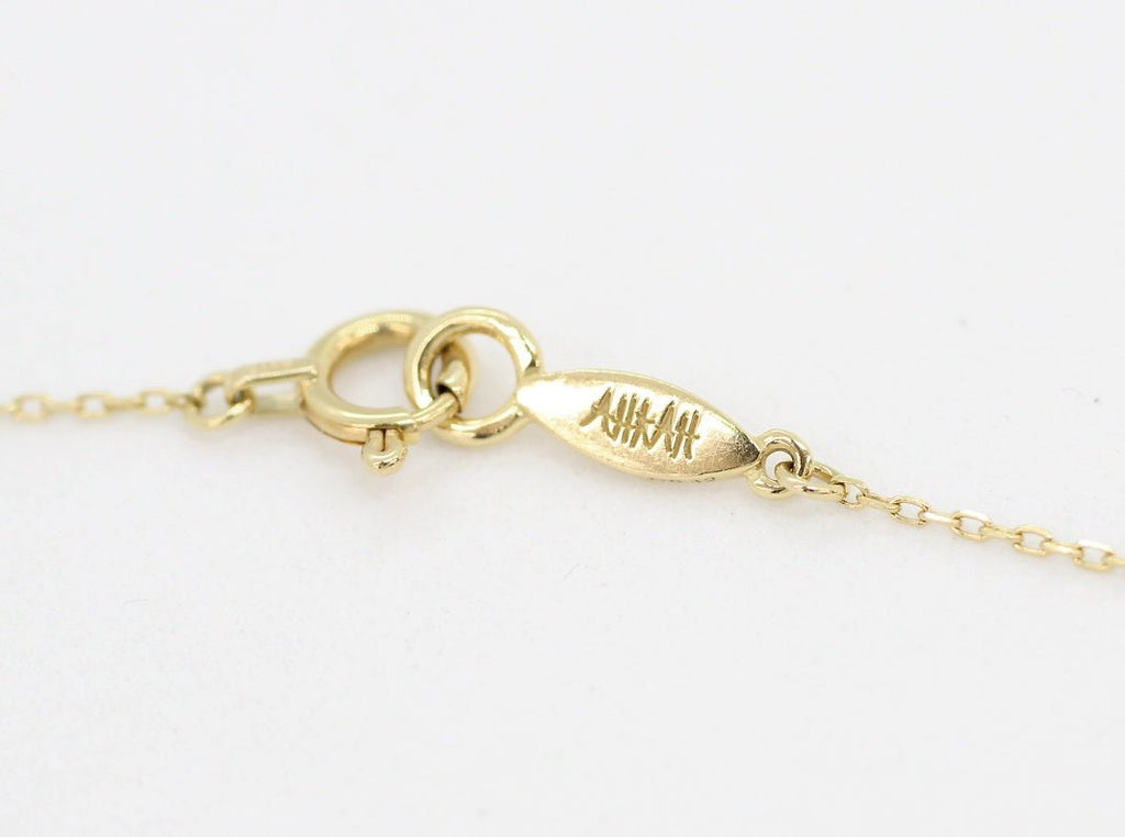 AHKAH(アーカー) 750(K18YG) ダイヤモンド Vチェーン ネックレス D0.12ct - 安心保証・業界最安値の販売 福助