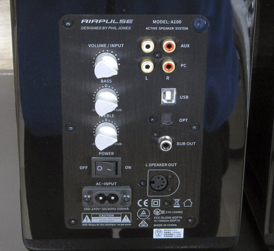 AIRPULSE エアパルス A100 BT5.0 DAC内蔵アクティブスピーカー ペア ハイレゾ対応 - 安心保証・業界最安値の販売 福助