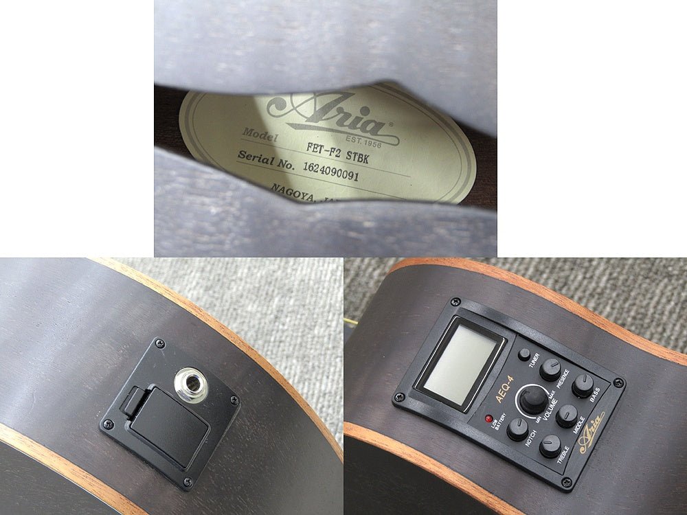 ARIA アリア エレアコ/アコースティックギター FET - F2 STBK サテンブラック - 電動工具・楽器・ブランド・住設家電も総合リユース｜リサイクルショップ福助