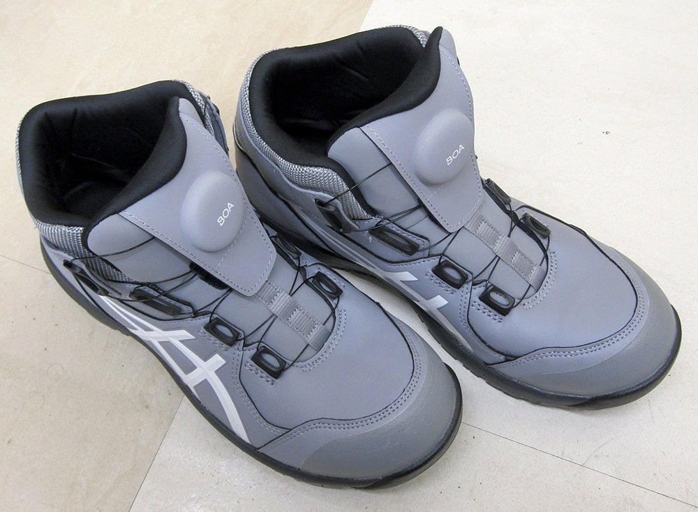 ASICS アシックス ウィンジョブ ワーキングシューズ/安全靴 グレー 1271A030 25.0cm - 安心保証・業界最安値の販売 福助