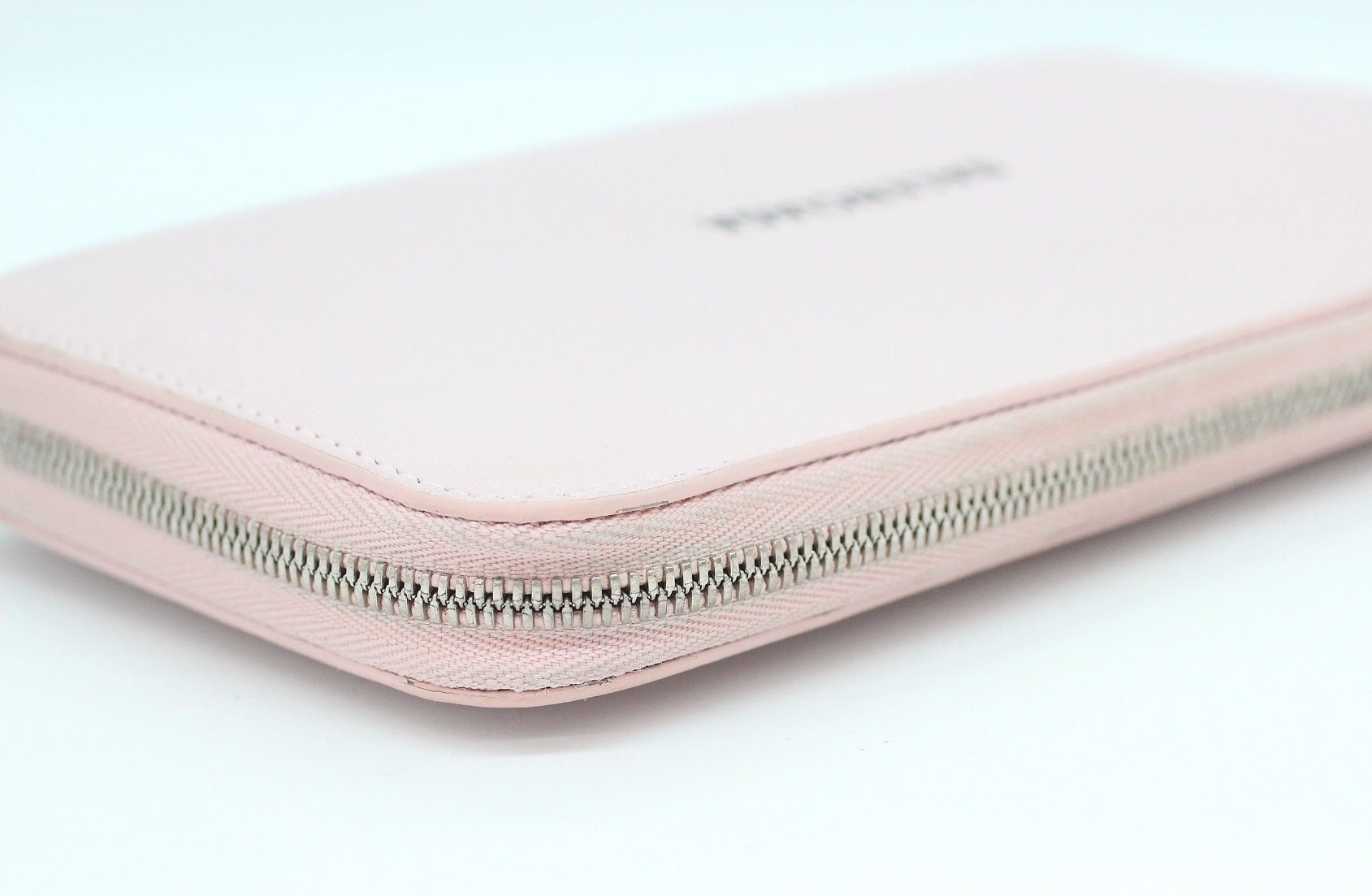 BALENCIAGA(バレンシアガ) ラウンドファスナー長財布 594290 ジップウォレット レザー パステルピンク ロゴ - 安心保証・業界最安値の販売 福助