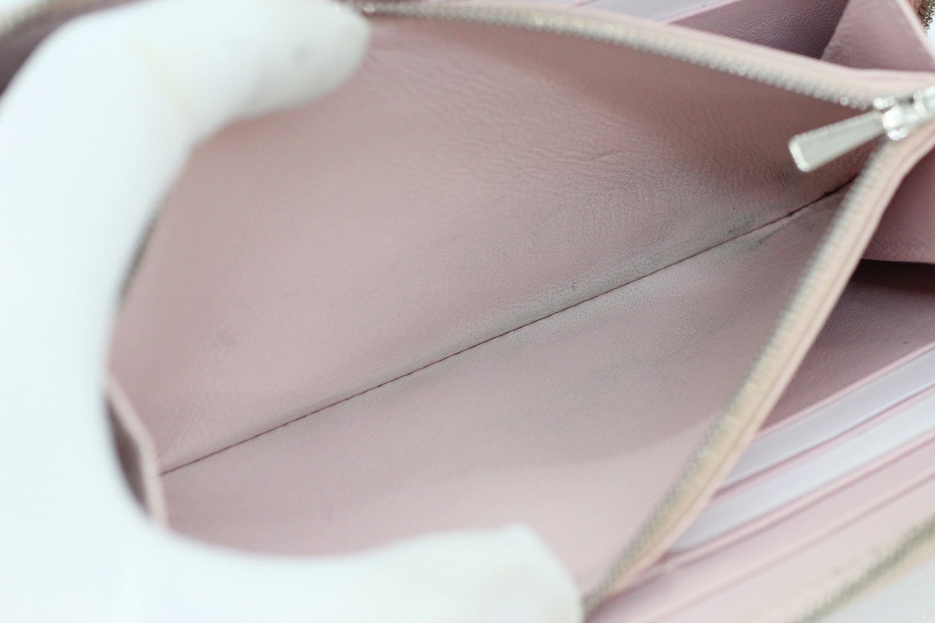 BALENCIAGA(バレンシアガ) ラウンドファスナー長財布 594290 ジップウォレット レザー パステルピンク ロゴ - 安心保証・業界最安値の販売 福助