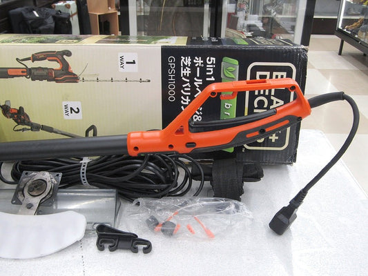 BLACK＆DECKER ブラック＆デッカー GPSH1000コード式5in1ポールヘッジ&芝生バリカン - 電動工具・楽器・ブランド・住設家電も総合リユース｜リサイクルショップ福助