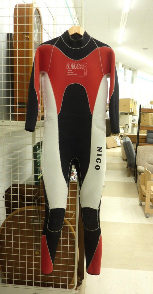 B.M.C ウエットスーツ レッド メンズ 全体約151cm 長袖 スキューバ ダイビング用品 - 安心保証・業界最安値の販売 福助