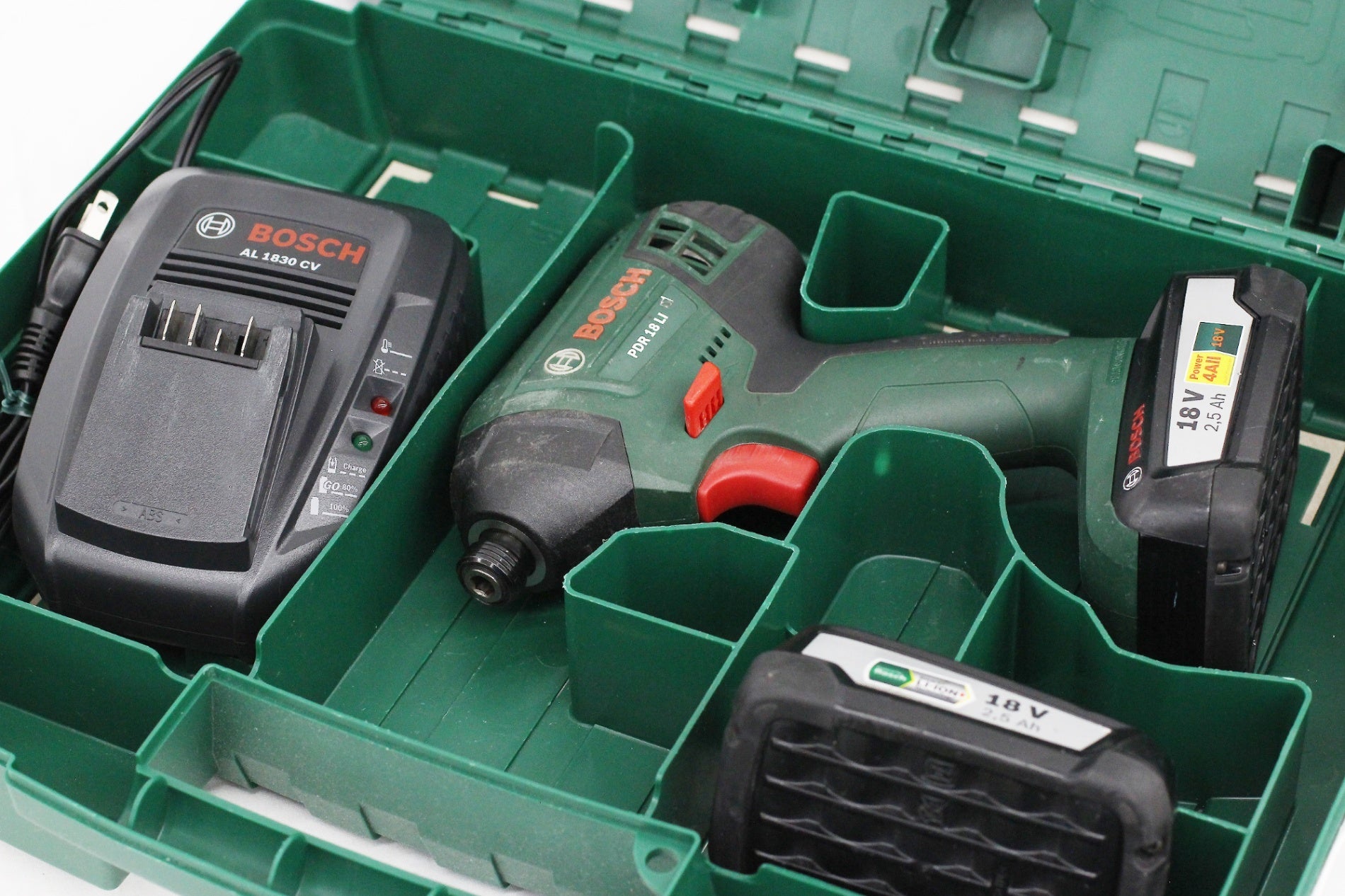 BOSCH(ボッシュ) コードレスインパクトドライバー 18V PDR18LIN バッテリー2個付 - 電動工具・楽器・ブランド・住設家電も総合リユース｜リサイクルショップ福助