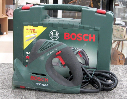 BOSCH ボッシュ 電気のこぎり PFZ500E 切断工具 電動工具 木材/軟鋼材/アルミ板等の切断用 - 電動工具・楽器・ブランド・住設家電も総合リユース｜リサイクルショップ福助