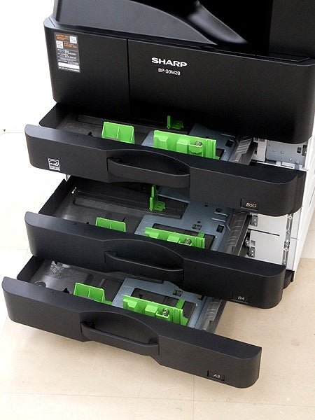 店頭引取限定!! シャープ モノクロ複合機 BP - 30M28 コピー機 総使用枚数30331枚 4段トレイ ※難有/現状品 - 電動工具・楽器・ブランド・住設家電も総合リユース｜リサイクルショップ福助