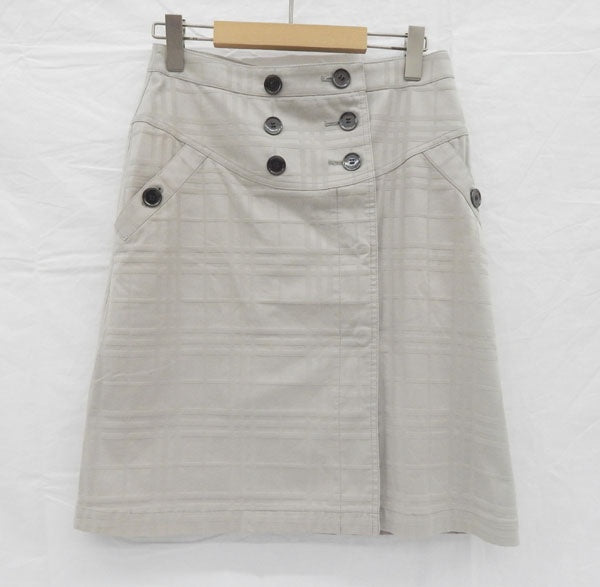BURBERRY(バーバリーロンドン) ボタンスカート 38 チェック柄 - 安心保証・業界最安値の販売 福助