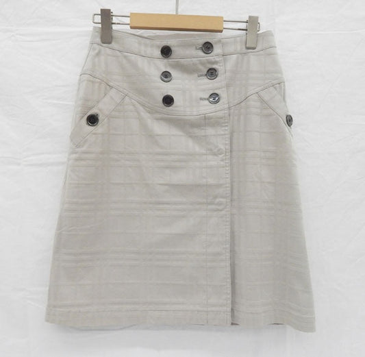 BURBERRY(バーバリーロンドン) ボタンスカート 38 チェック柄 - 安心保証・業界最安値の販売 福助