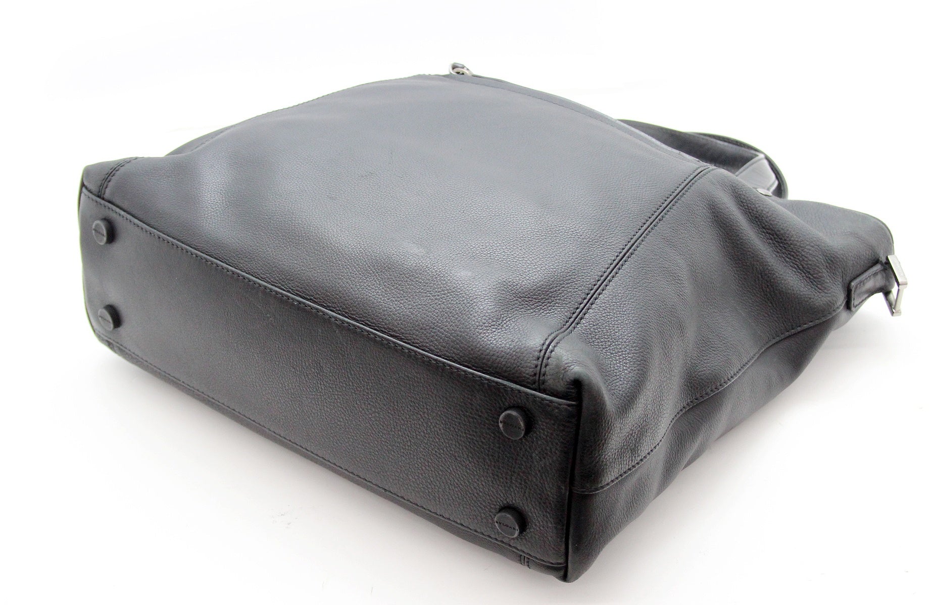 BVLGARI(ブルガリ) オクト 284682 レザー トートバッグ ショルダーストラップ付属 メンズ ブラック - 安心保証・業界最安値の販売 福助