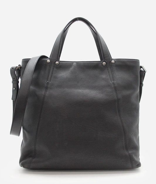 BVLGARI(ブルガリ) オクト 284682 レザー トートバッグ ショルダーストラップ付属 メンズ ブラック - 安心保証・業界最安値の販売 福助