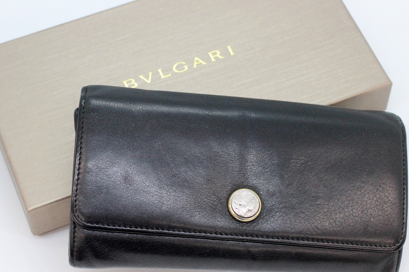 BVLGARI(ブルガリ) モテーネ 長財布 ブラック レザー 35963 ロングウォレット メンズ - 安心保証・業界最安値の販売 福助