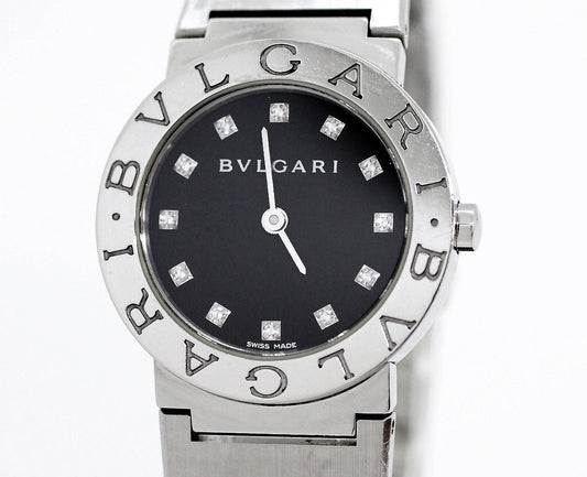 BVLGARI ブルガリブルガリ BB26SS 12Pダイヤ レディースクォーツウォッチ SS シルバー ブラック文字盤 - 電動工具・楽器・ブランド・住設家電も総合リユース｜リサイクルショップ福助