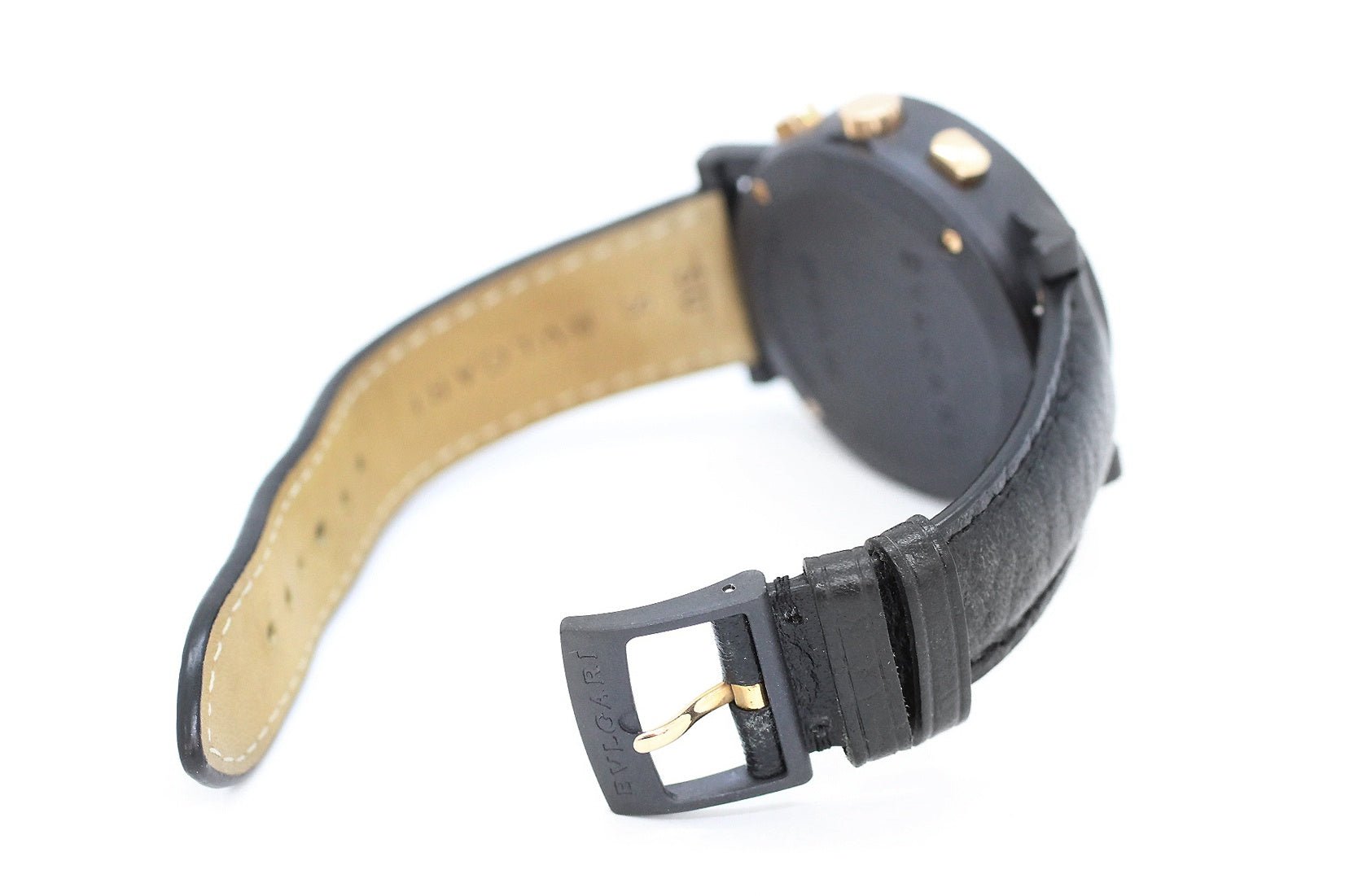 BVLGARI ブルガリブルガリ クロノグラフ ROMA(ローマ) BB38CLCH クォーツ カーボン ピンクゴールドカラー - 電動工具・楽器・ブランド・住設家電も総合リユース｜リサイクルショップ福助