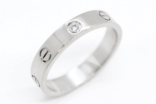 Cartier(カルティエ) ラブリング 1Pダイヤ 750(K18WG) 指輪 57(17号) ホワイトゴールド - 電動工具・楽器・ブランド・住設家電も総合リユース｜リサイクルショップ福助