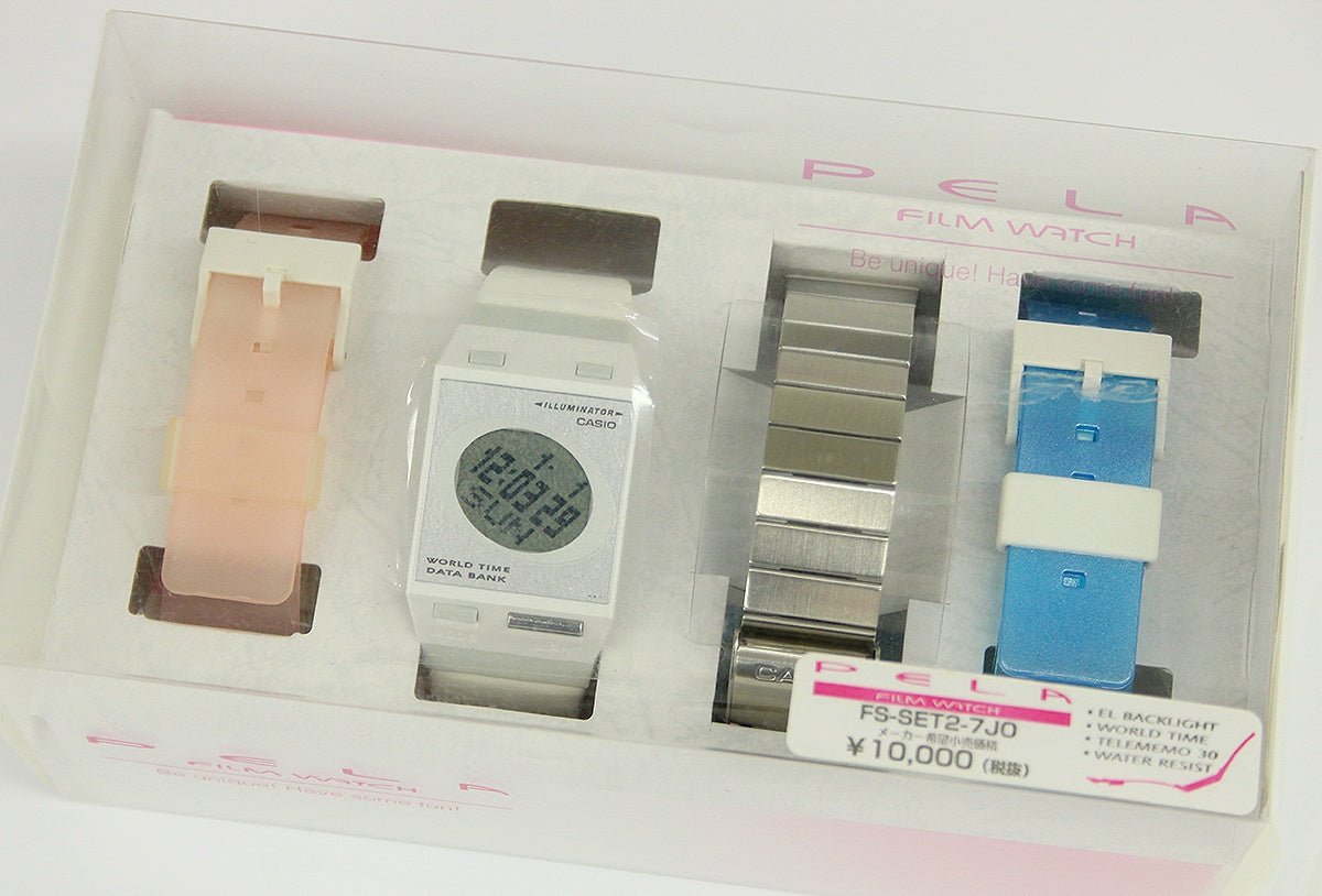 CASIO(カシオ) FS - SET2 - 7JO FS - 00 FILM WATCH PELA 2190 替えベルト4種付属 - 安心保証・業界最安値の販売 福助