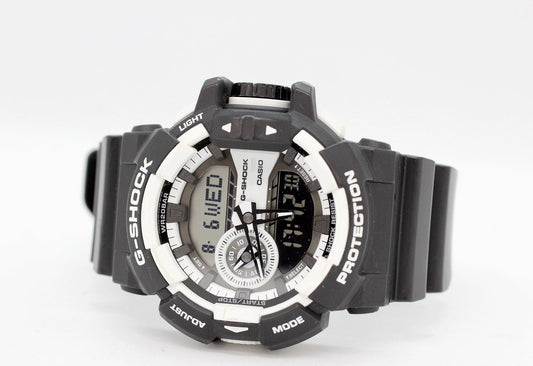 CASIO(カシオ) G - SHOCK ANALOG - DIGITAL GA - 400SERIES GA - 400 - 1AJF Gショック ブラック×ホワイト - 安心保証・業界最安値の販売 福助