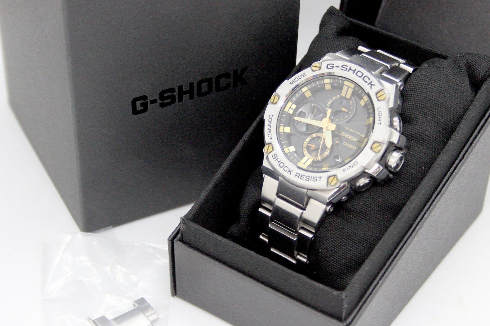 CASIO(カシオ) G - SHOCK Gショック G - STEEL スマートフォン リンク GST - B100D - 1A9JF シルバー - 安心保証・業界最安値の販売 福助