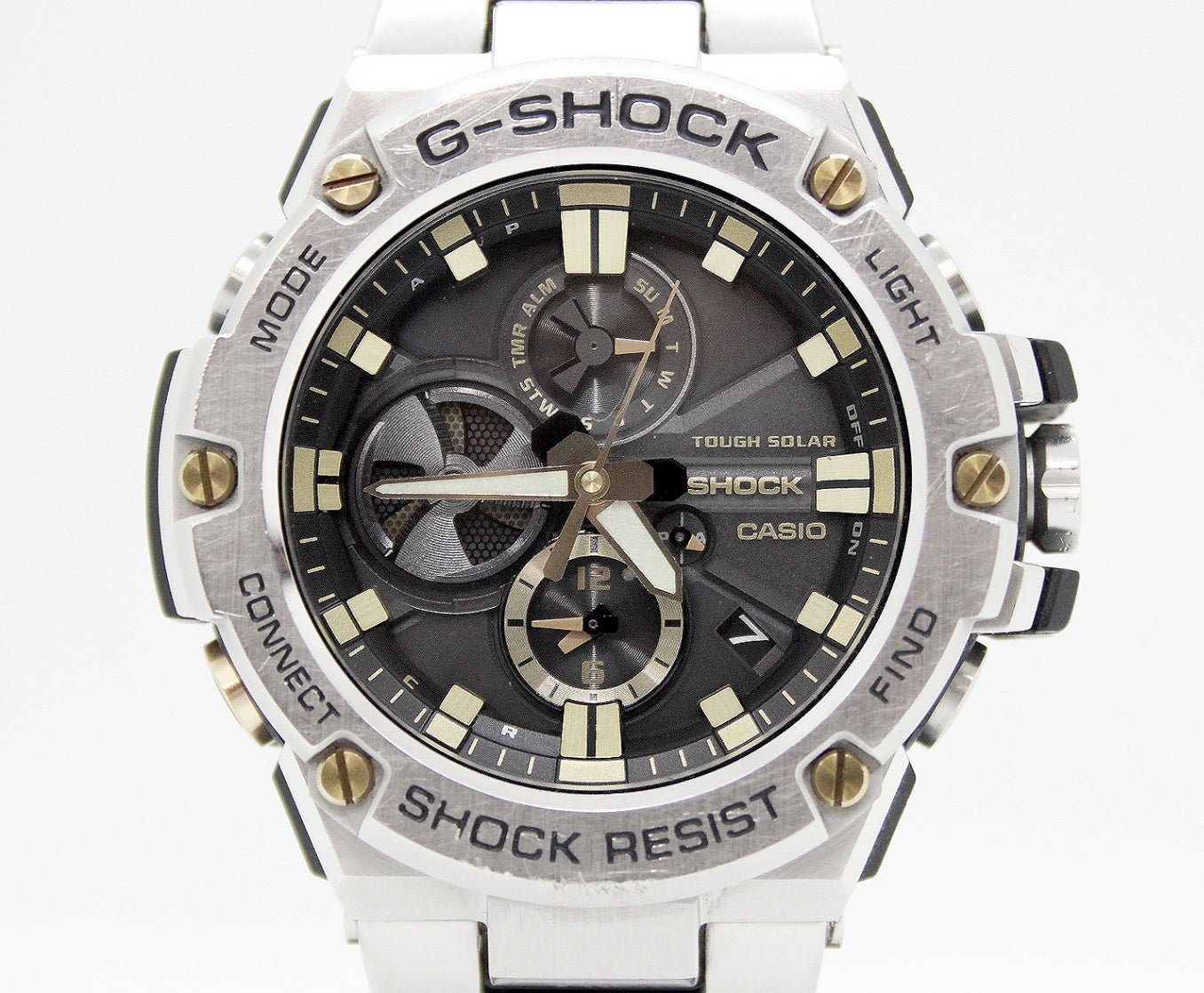 CASIO(カシオ) G - SHOCK Gショック G - STEEL スマートフォン リンク GST - B100D - 1A9JF シルバー - 安心保証・業界最安値の販売 福助