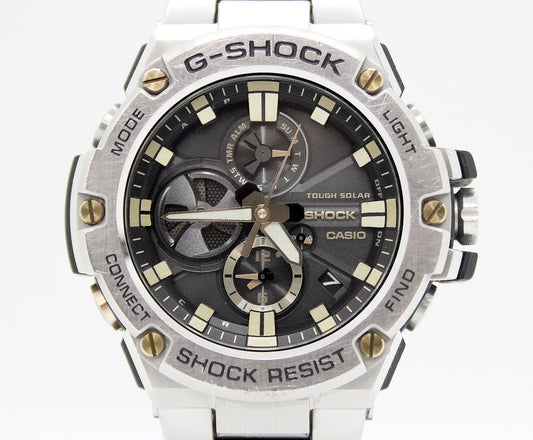 CASIO(カシオ) G - SHOCK Gショック G - STEEL スマートフォン リンク GST - B100D - 1A9JF シルバー - 安心保証・業界最安値の販売 福助