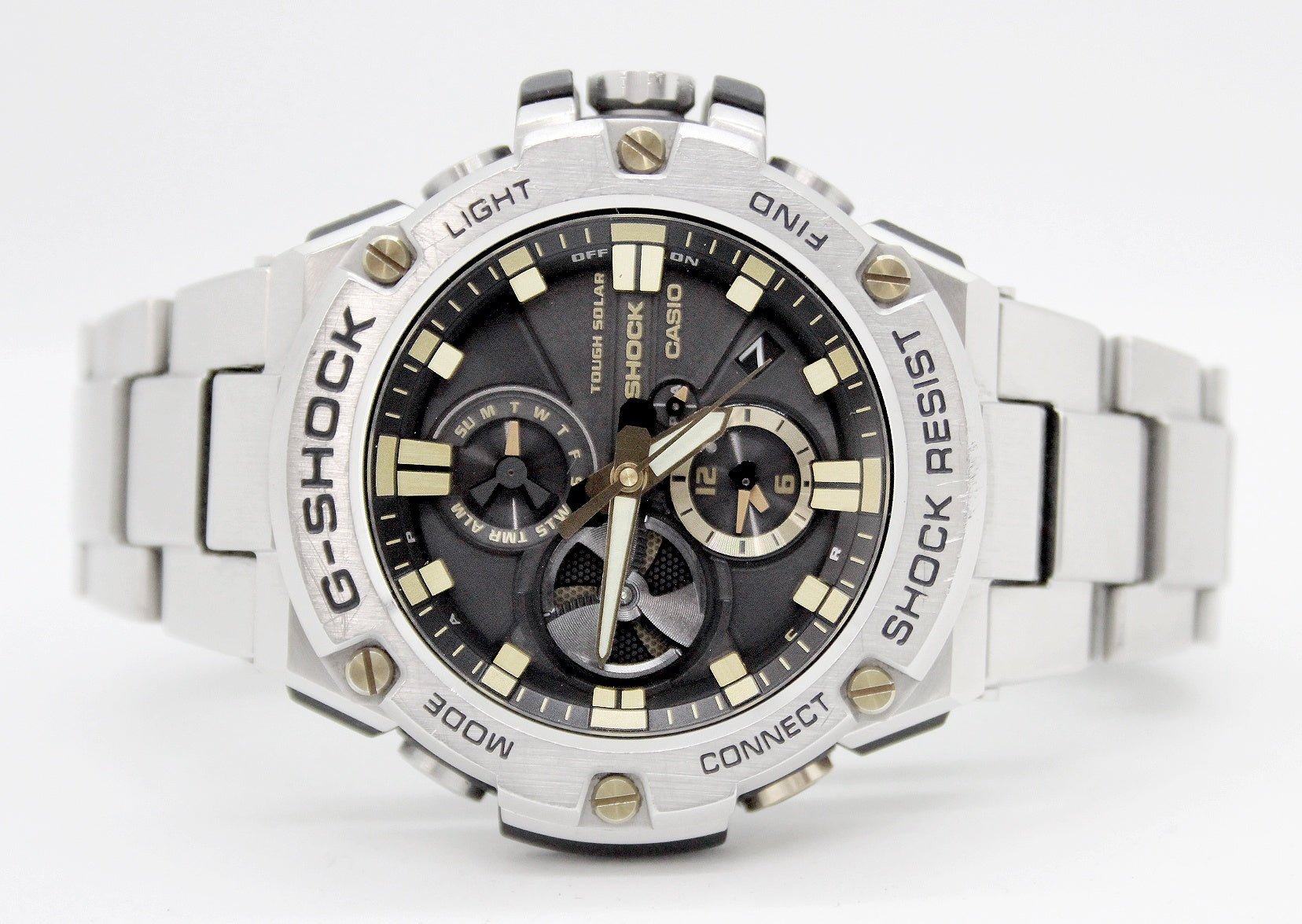 CASIO(カシオ) G - SHOCK Gショック G - STEEL スマートフォン リンク GST - B100D - 1A9JF シルバー - 安心保証・業界最安値の販売 福助