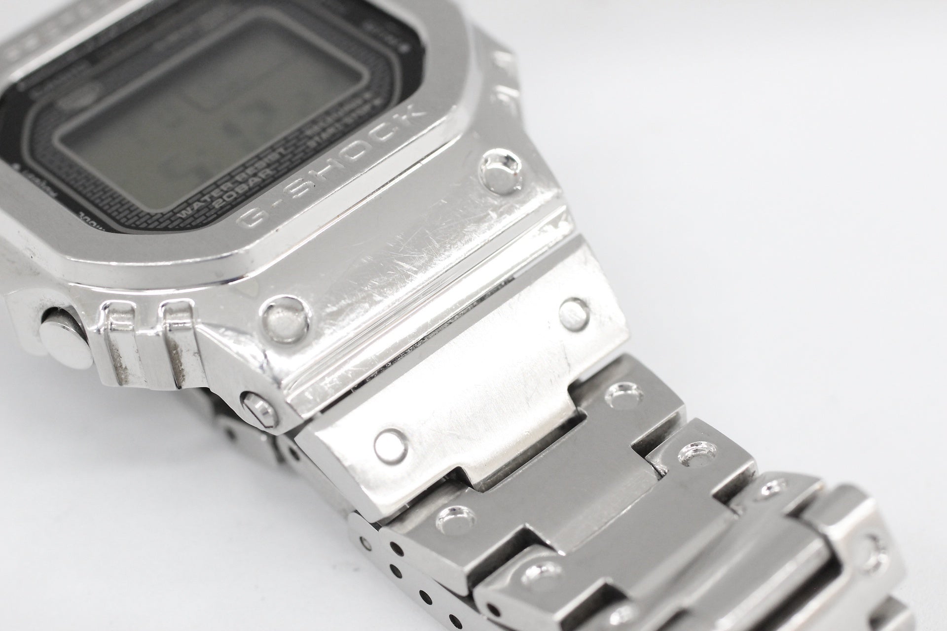 CASIO(カシオ) G - SHOCK Gショック 電波ソーラー GMW - B5000D - 1JF シルバー Bluetooth搭載 - 安心保証・業界最安値の販売 福助