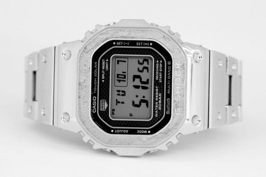 CASIO(カシオ) G - SHOCK Gショック 電波ソーラー GMW - B5000D - 1JF シルバー Bluetooth搭載 - 安心保証・業界最安値の販売 福助