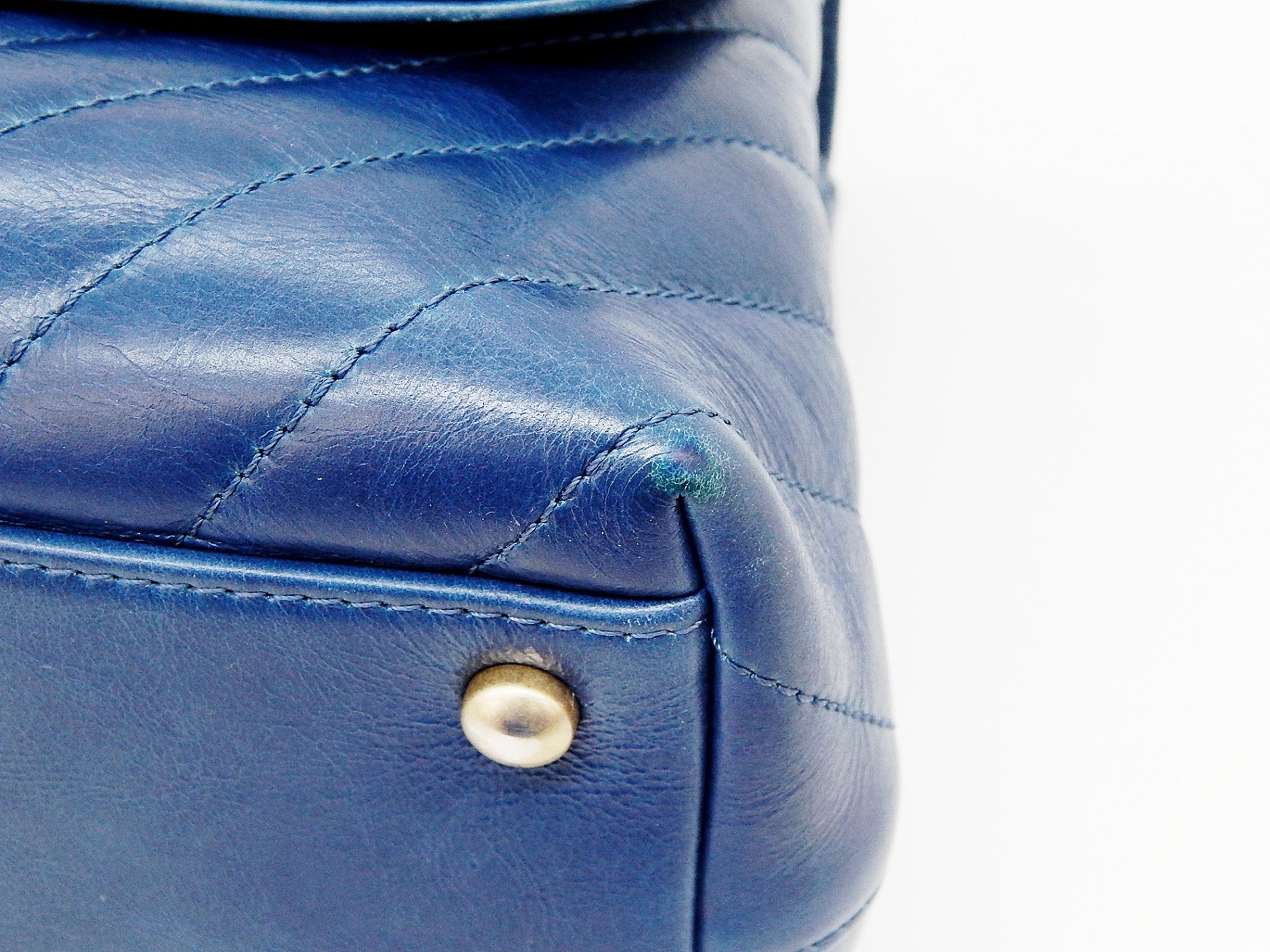 CHANEL(シャネル) Vステッチ ココハンドル チェーンショルダーバッグ ブルー - 安心保証・業界最安値の販売 福助