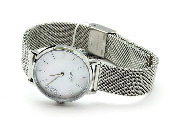 COACH/コーチ ウォッチ＆ブレスレット ペリー 14000085 28mm ホワイト MOP クォーツ SS メッシュ【一部難有】 - 安心保証・業界最安値の販売 福助